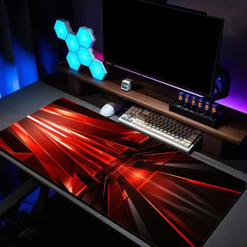 Tapis de souris de jeu étendu VIKAMA découpé au laser 3D, grand tapis de bureau antidérapant, clavier d'ordinateur, accessoires de bureau pour le jeu
