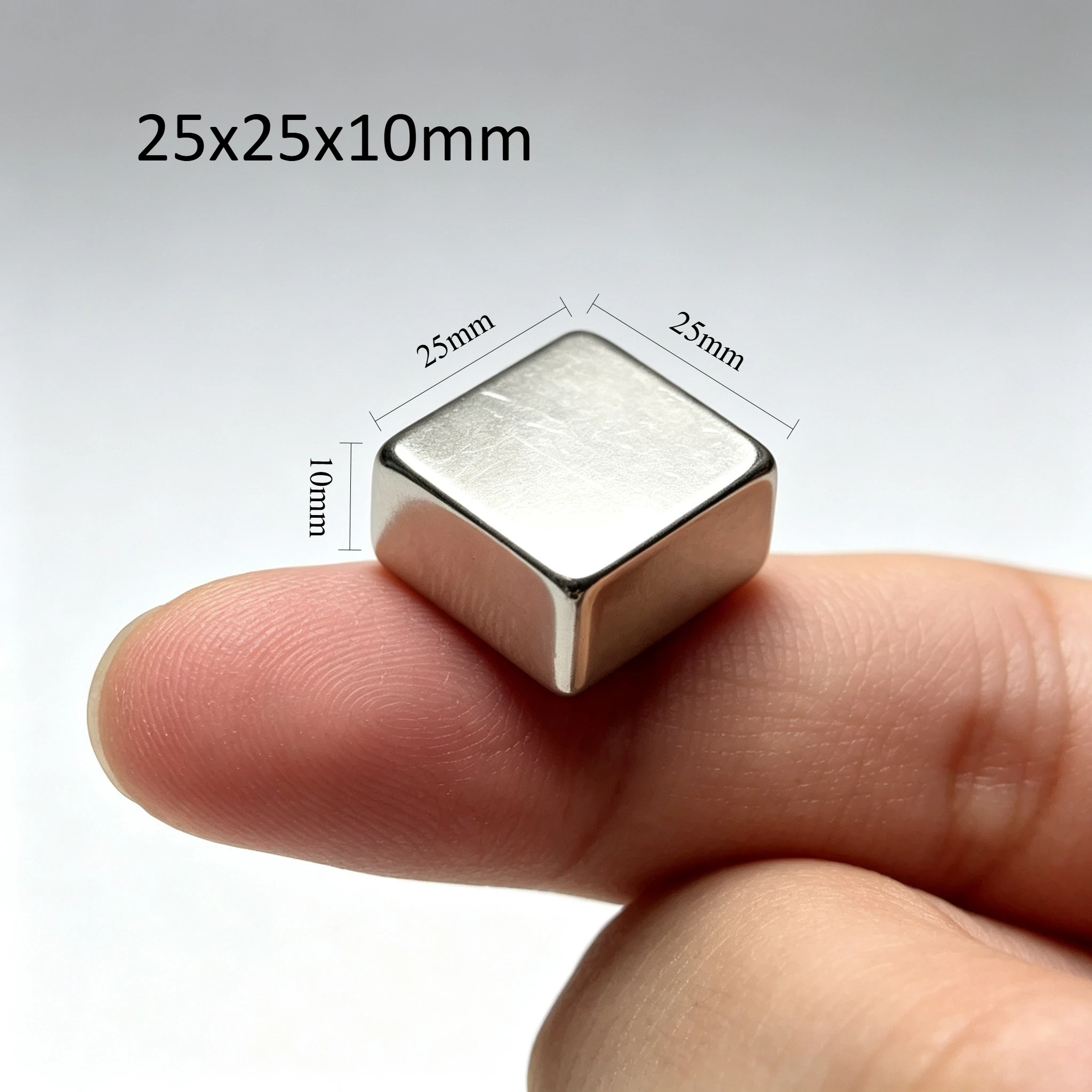 25x25x10mm N35 Quadrate Neodymium Block Magnet NdFeB Permanent Rare Earth Magnet for Engineering Workpiece Handmade Production