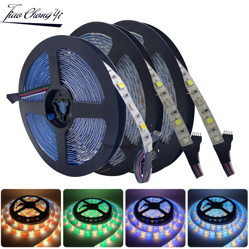 

5050 RGBW LED light strip RGBWW 60LEDs/m DC12V 24V Flexible LED Tape 5m 300LEDs