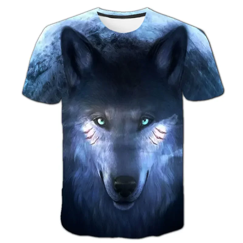 جديد الحيوان الاطفال الصيف الذئب تي شيرت الكرتون الذئب بلايز الأطفال ملابس كاجوال الكرتون تي شيرت للفتيات الفتيان الملابس