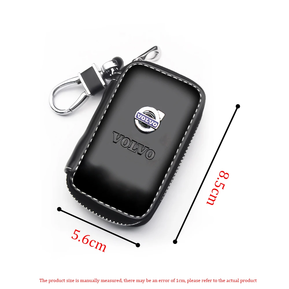 Car Leather KeyChain Unisex Key Bag Multifunction Organizer For Volvo S90 C30 V50 V70 XC40 S80 EX30 EX90 EM90 V90 V60 V40 XC90