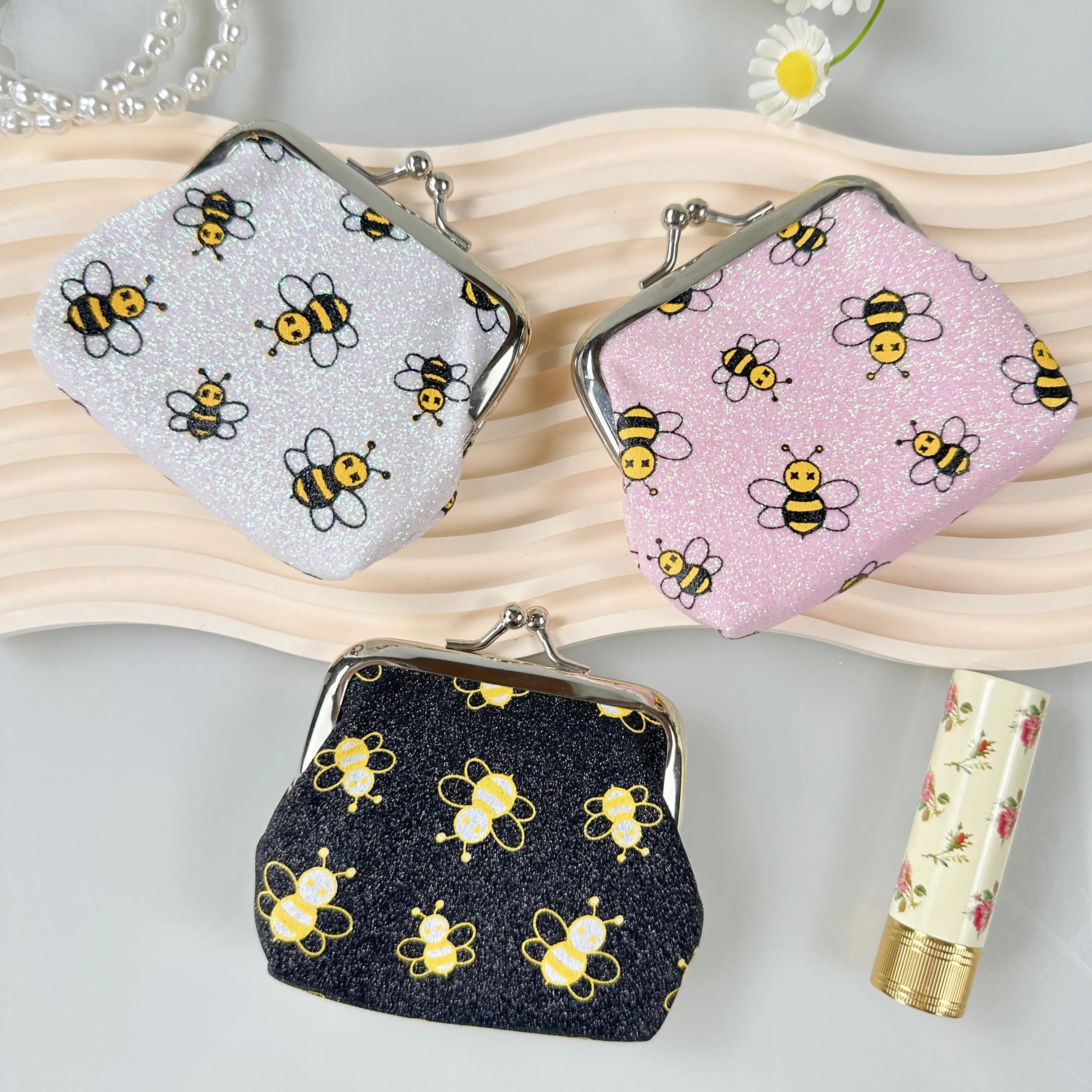 Small Bee Coin Purse Coin Bag Buckle Small Bag