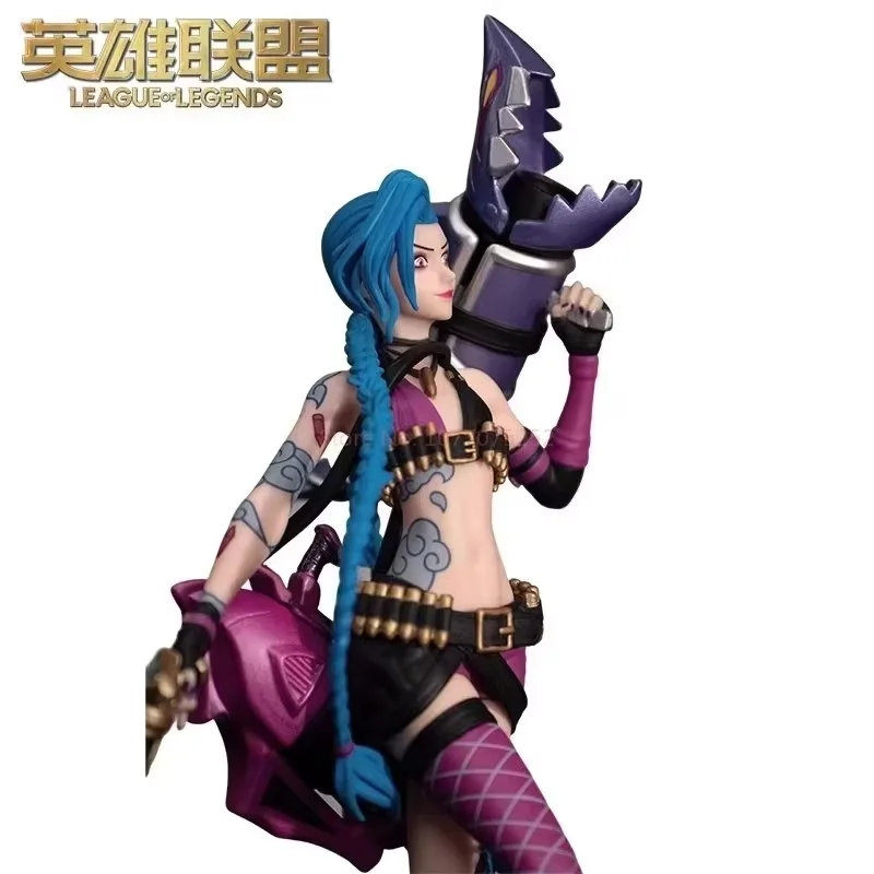 League Of Legends Cmge Jinx Action Figure 3d Penna di modellazione Anime Figure Ornamento Periferiche di gioco Giocattolo alla moda Giocattolo personalizzato