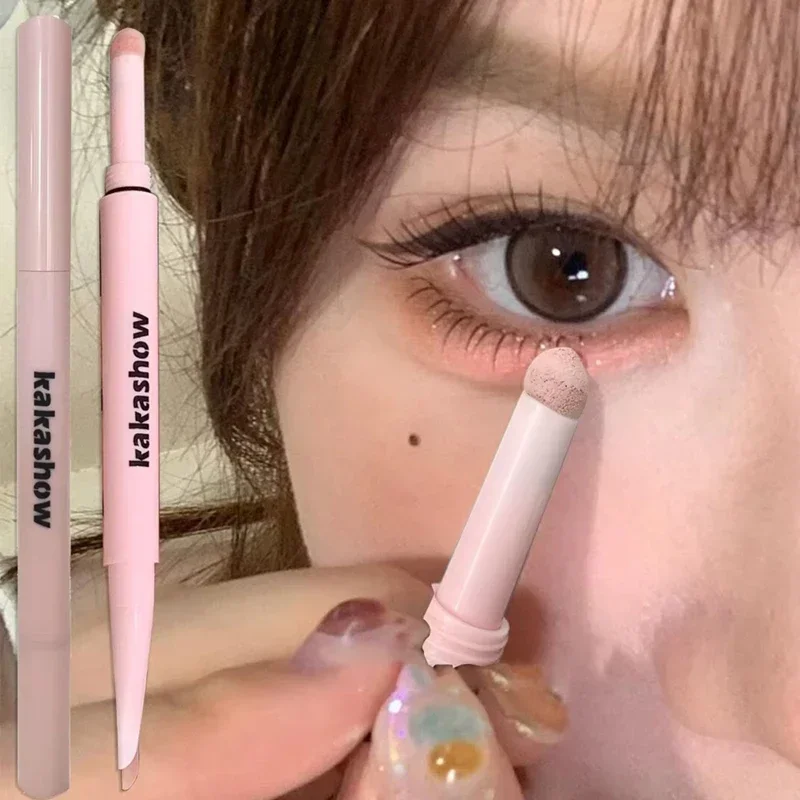 Doppel-ende Matte Liegen Seidenraupe Eyeliner Bleistift Diamant Glitter Stift Aufhellende Creme Schatten Highligher Augen Make-Up Großhandel