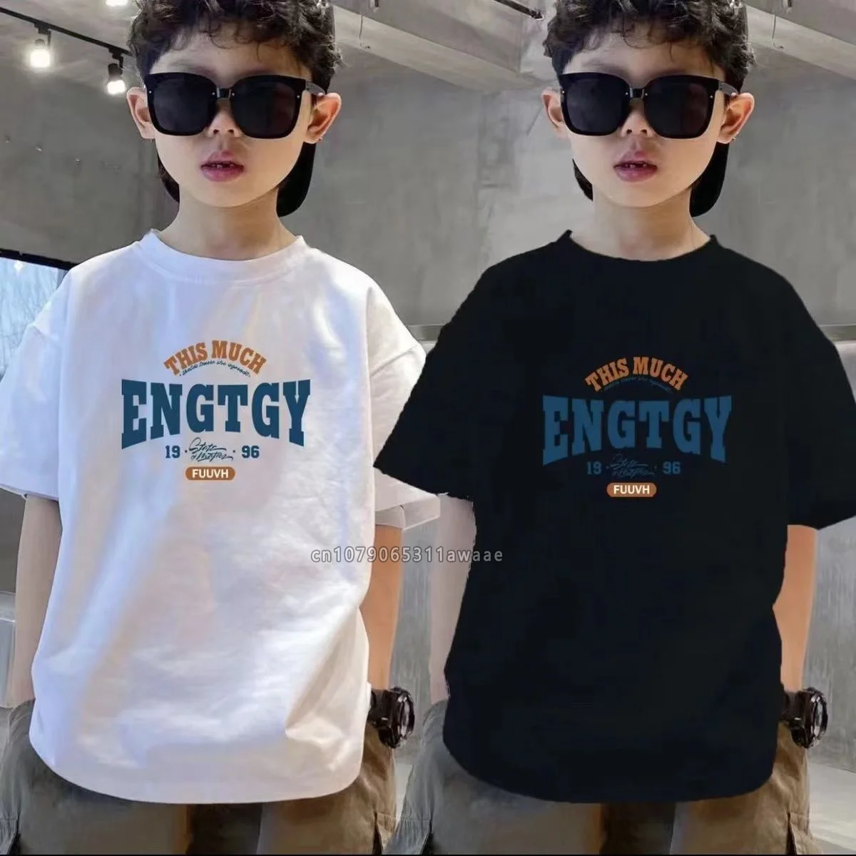 Children Cotton T-shirt Boys Girls High Quality Hip Hop T Shirt Letters Print Kids Tee Summer Short Sleeve Child's Clothing