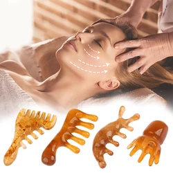 1 Pc Natural resin Horn Pocket Comb Wide Toothed SPA Guasha Scalp Massage Brush Hair Care Tool High Quality