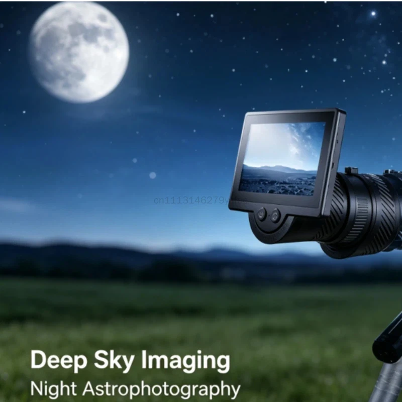 4.3 Inch Screen Digital Telescope Eyepiece Camera WiFi Electronic Eyepiece Camera Recording Via App for 26mm to 47mm Telescopes