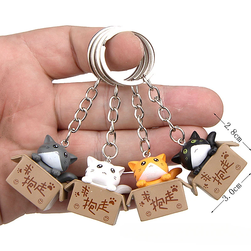1 قطعة لطيف الكرتون القط المفاتيح "خذني بعيدا" مضحك سلسلة مفاتيح لحقيبة مفاتيح السيارة زوجين حلقة رئيسية لطيف المفاتيح هدية الكريسماس
