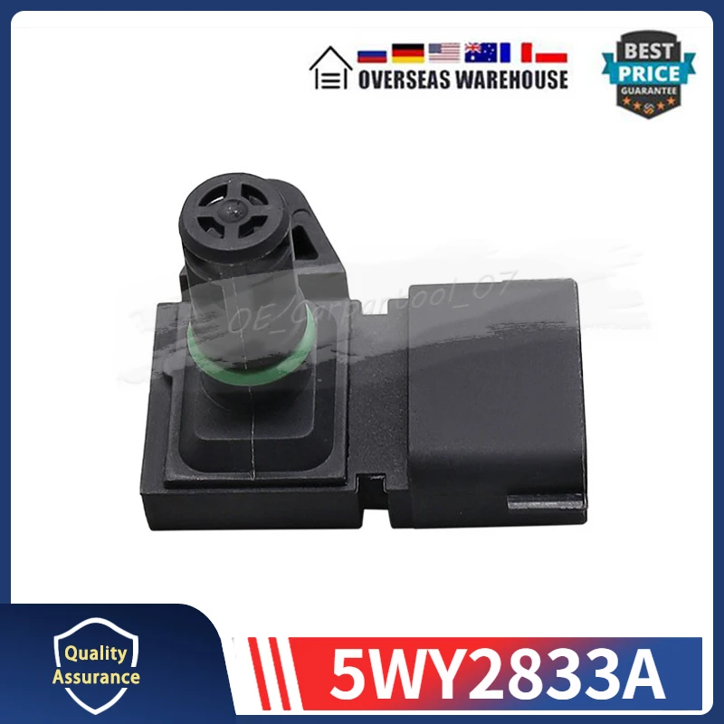 5WY2833A For Peugeot KIA Citroen Hyundai Renault 4 BAR 4Bar MAP Manifold Intake Air Pressure Sensor 5WK96841 5WY2 801A 80018383