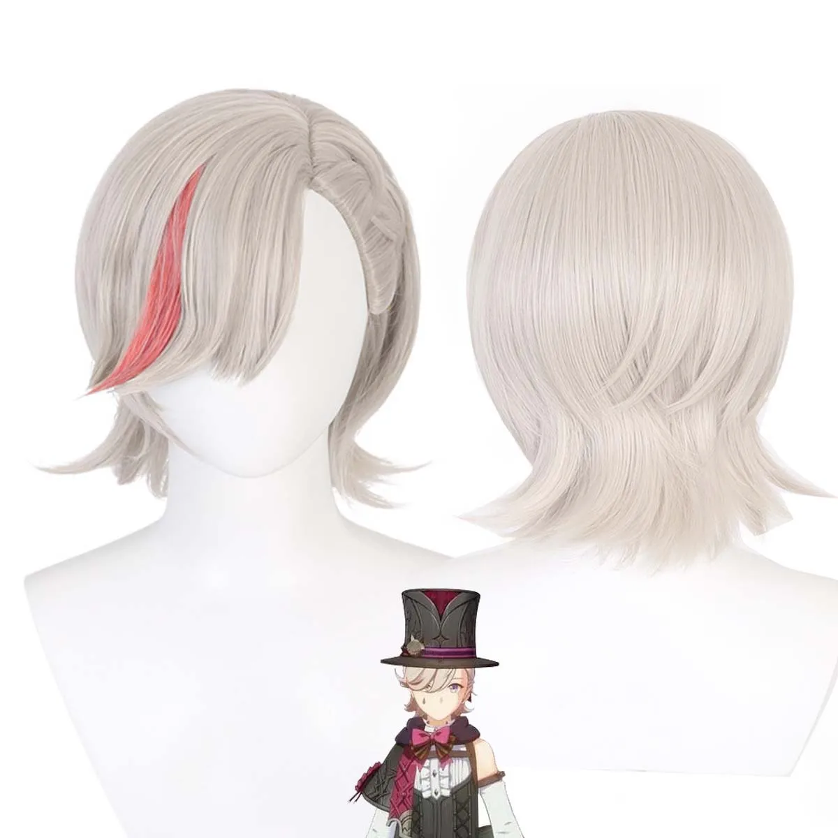 دعائم الهالوين هدية عيد الميلاد لعبة جينشين إمباكت ليني شعر مستعار اصطناعي