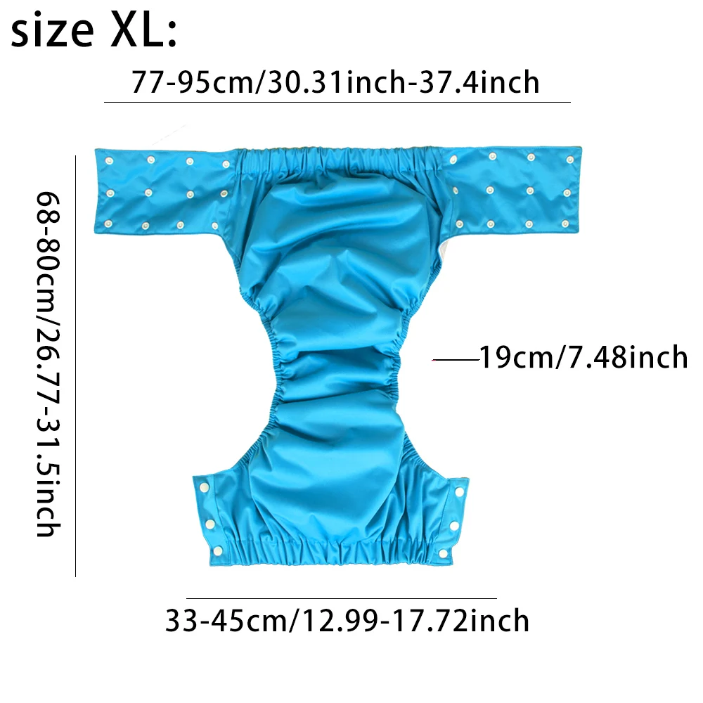 1PC Waterproof Adult Diapers Patients Elderly Reusable Breathable Cloth Diaper Men Women Adjustable Size Incontinence Pants New