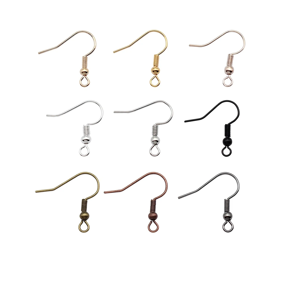 

WYSIWYG 100pcs 19x18mm 9 Colors DIY Earring Findings Earrings Clasps Hooks DIY Jewelry Making Accessories Iron Hook Earwire