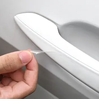 8片裝3D汽車反光貼紙碳纖維貼花門把手碗保護警示條貼紙汽車外飾配件 6 最佳銷售 汽車門把手貼紙 - №4