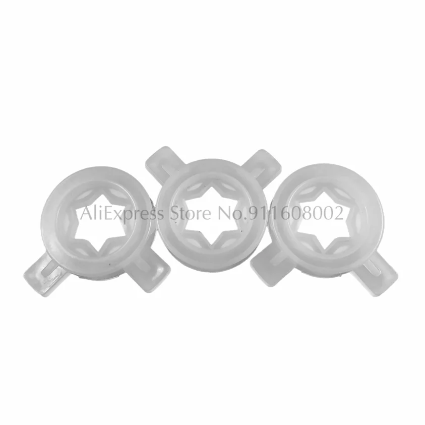 3 In 1 White Modeling Caps Spare Part Star Shaped Lids Soft Ice Cream Machine Fittings Replacement Inner Diameter 37mm