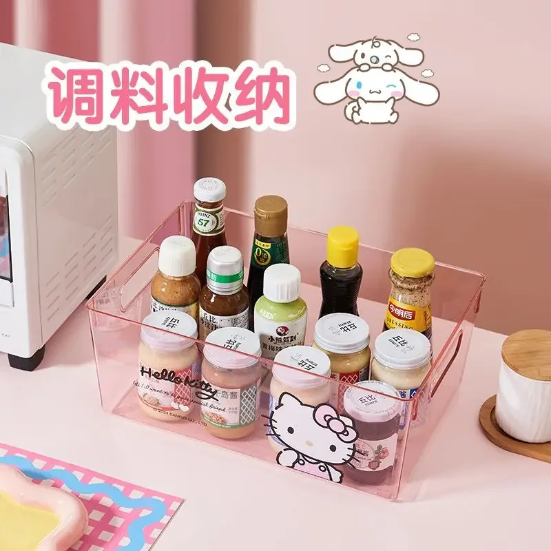 MINISO Ins Cinnamoroll My Melody Anime Kawaii Transparent Storage Box Cute Kuromi Ins Wind Clutter Desktop Organizer Case Gifts - Image 6