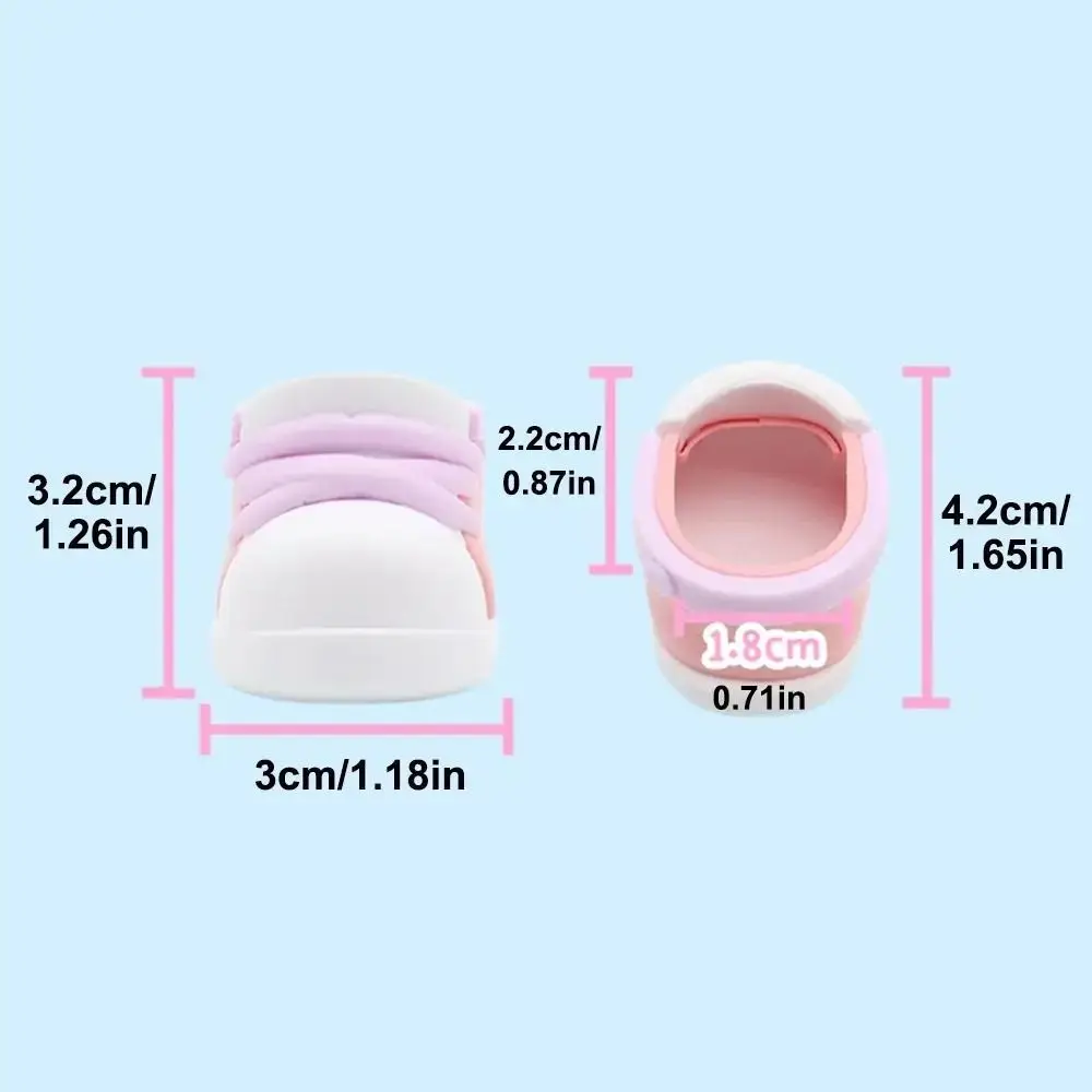 Play House Dress Up 4.2cm 20cm Cotton Doll Shoe PVC Shoes Doll Hand-made Doll Sneakers Mini DIY Mini Doll Shoes Kids Gifts