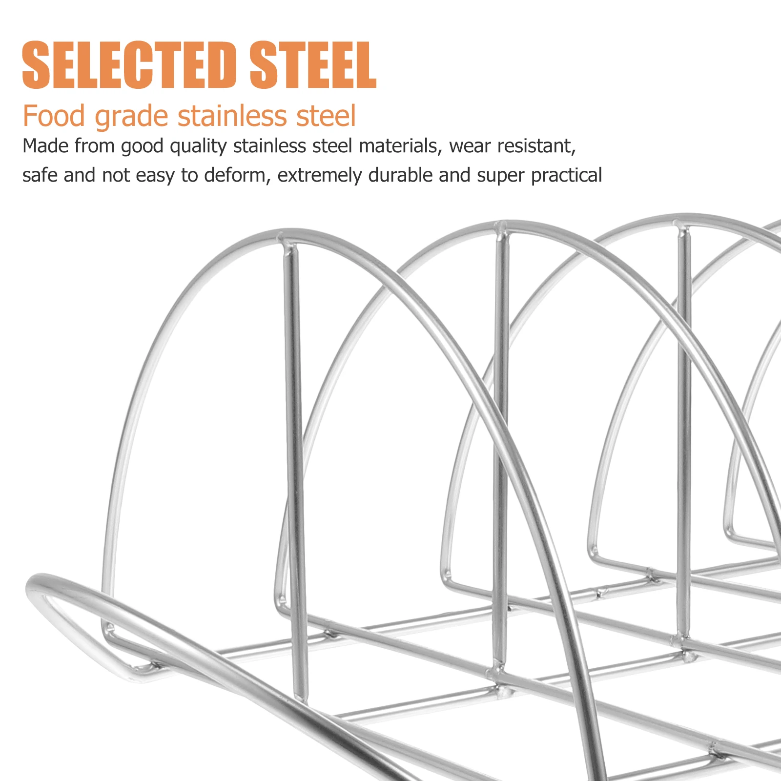 

1Pcs Stainless Steel Barbecue Rib Roasting Shelf Non-Deform Non-Stick Outdoor Portable Bbq Grill Rack Barbecue Grill