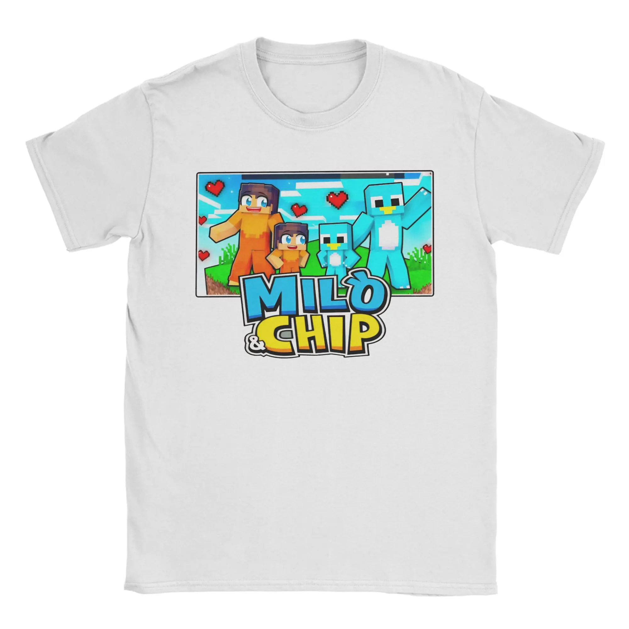 milo and chip Accessories Unisex T Shirt 100% Cotton Tee Printed  T-shirt Clothing