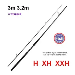 ZZ302 ZZ302A H XH XXH 3m 3.2m 2 Section X Wrapped Fuji Parts Toray Carbonfiber Fishing Rod Tip Dia. 3mm 3.7mm 4.8mm Bait 50-300g