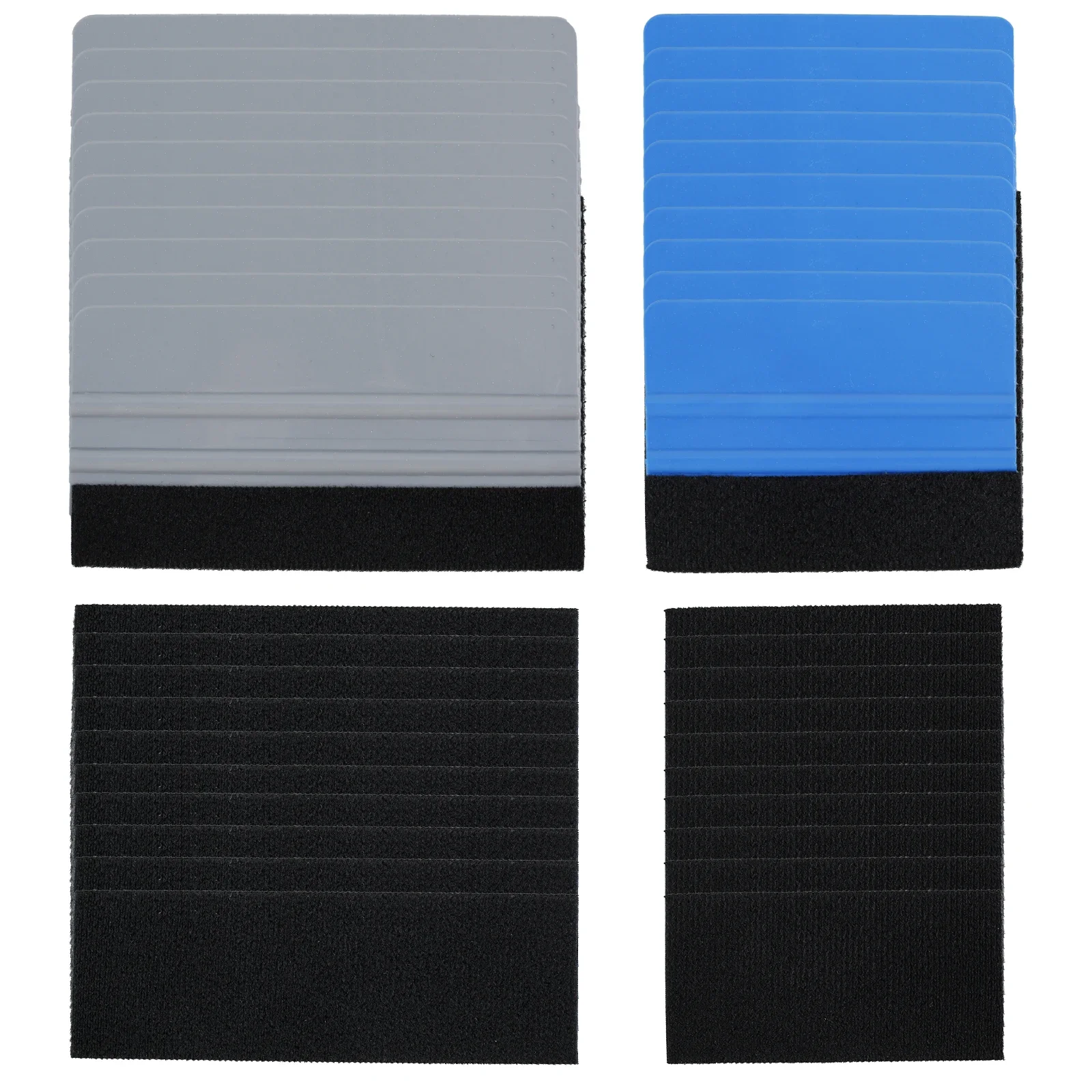 

20Pcs Vinyl Wrap Squeegee with Fabric Felt Portable Car Vinyl Scraper Anti Slip Window Film Tint Squeegee Multifunctional Felt