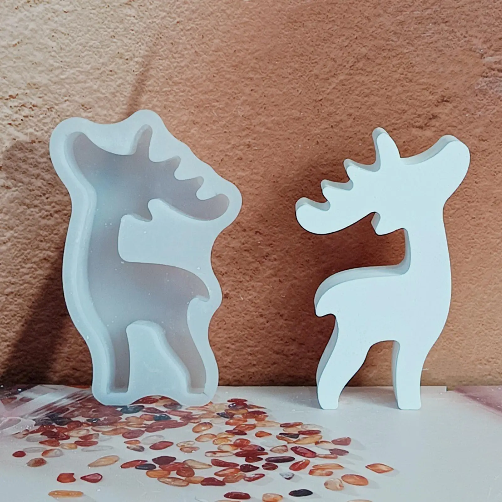 

Deer Molds Silicone Deer Christmas Chocolate Molds Elk Shape Plaster Casting Mould For Fondant Soap Candle Crafts Holiday