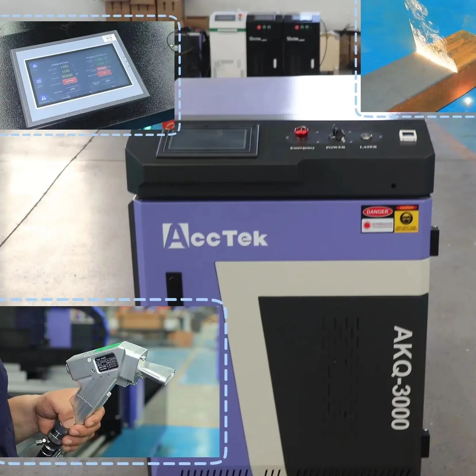 

Прямые поставки с фабрики, 3000 Вт, волоконно-лазерные чистящие машины, портативные для лазерной очистки металла, лазерная краска для удаления ржавчины с металла, масла