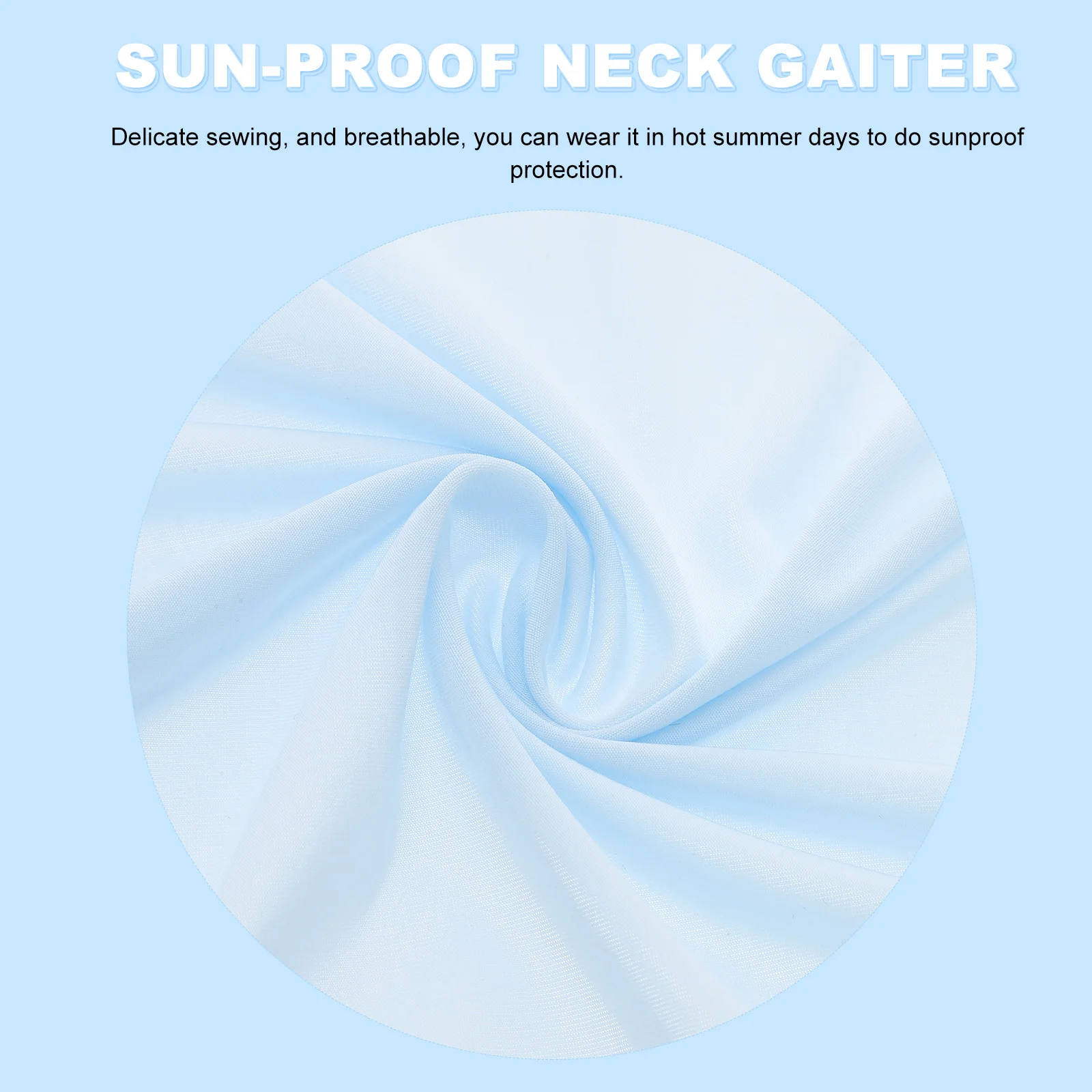 

2Pcs Sun-Proof Breathable Face Mask Ice Silk Veils Neck Gaiter Cooling Scarf Outdoor Riding Anti-Uv Neck Protector Sky-Blue
