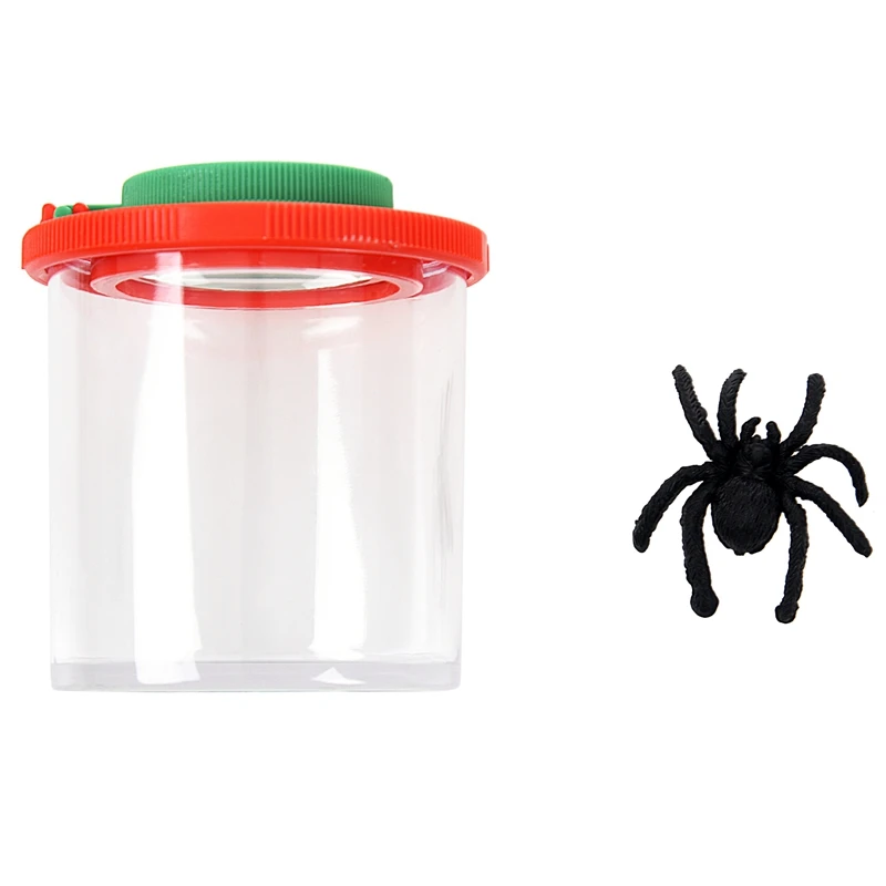 4X Two Lens Insect Viewer Locket Box Magnifier Bug Magnifying Loupe Kid Toy Gift