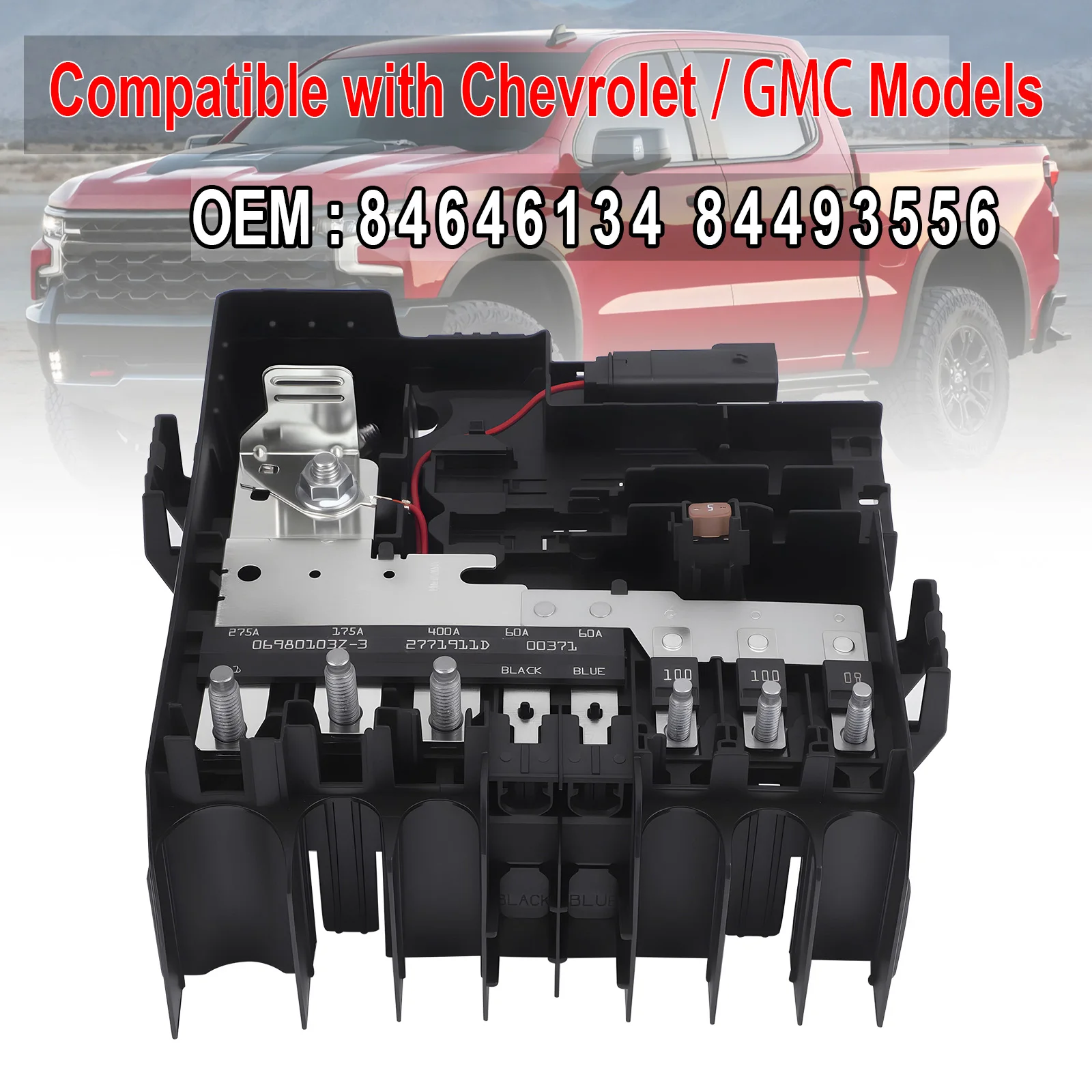 

Fuse Box OE 84646134 84493556 Black Black Battery Distribution Engine Compartment Fuse Block For Chevy Silverado GMC Sierra
