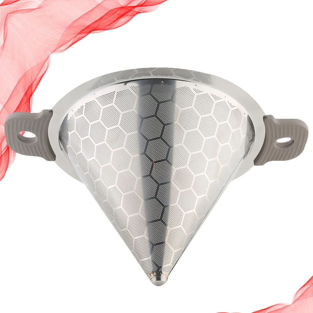 

Stainless Steel Filter Fine Single-Layer Conical Funnel For Milk Tea Bucket Tea Strainer Brewing Tool Kitchen Bar