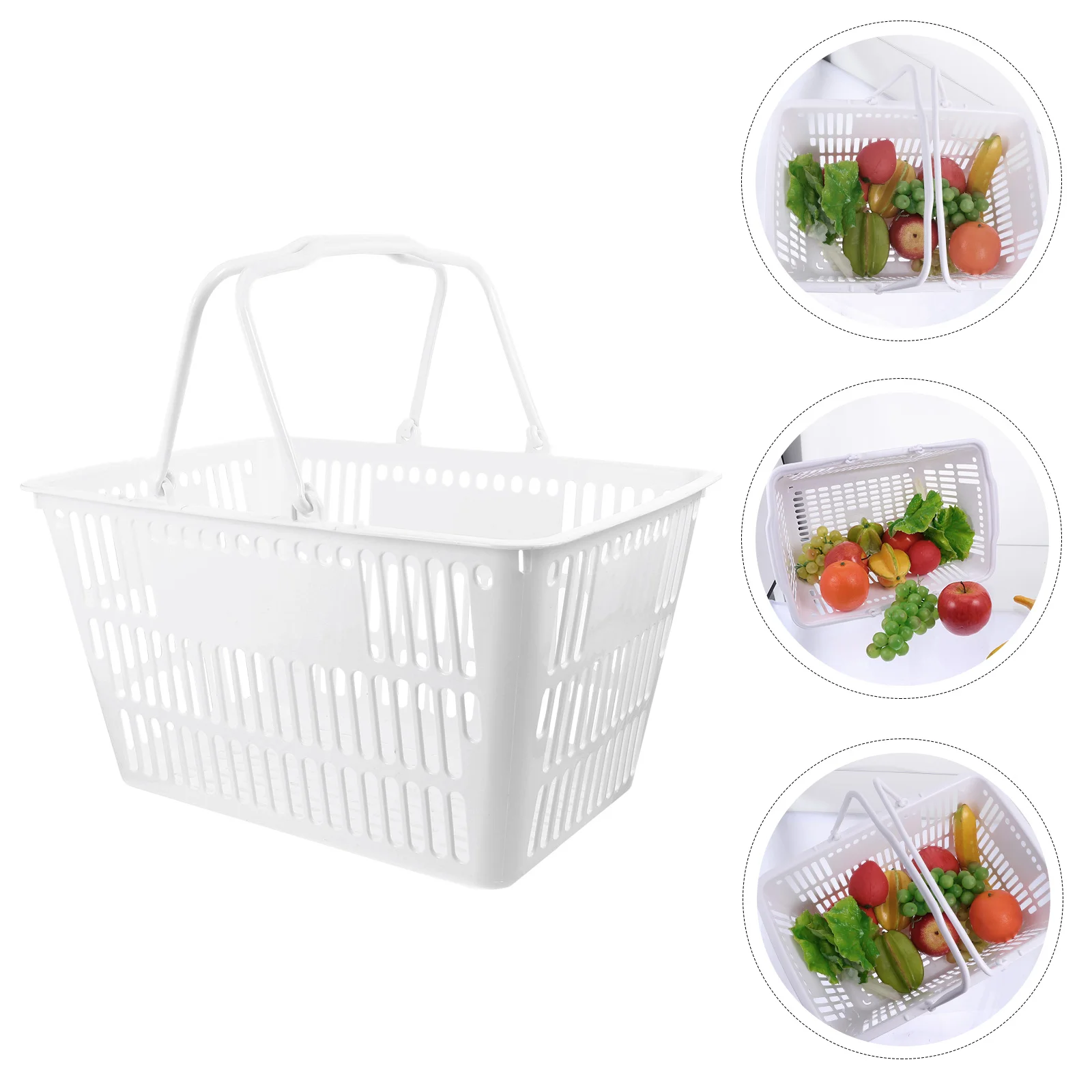 Supermarket Shopping Basket Bathroom Organizer Storage Rack Panier Paniers Épicerie Mall Supply Home