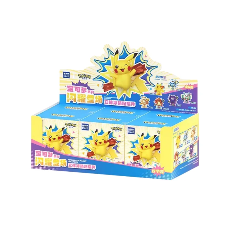 Anime Pokemon Magnetische 3D Koelkastdecoratie Figuur Blind Box X Actiefiguren Gengar Pikachu Model Ornament Speelgoed Cadeau