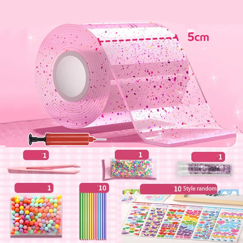 Nano Tape handgemachte Ballon Material Set Dekompression Ball weiche bunte Dekompression Ballon Eltern Kind Interaktion DIY