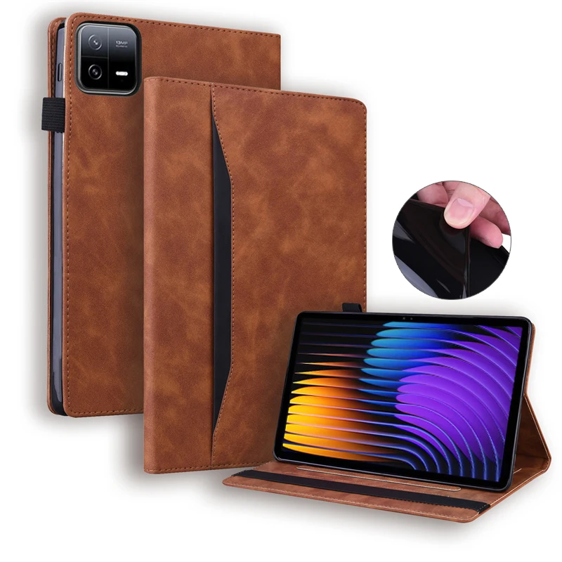 For Xiaomi Pad7 Pad 6 7 Pro Case 11 11.2 inch PU Leather Soft TPU Back Business Folio Cover for Xiaomi Pad 6 7 Pro Tablet Case