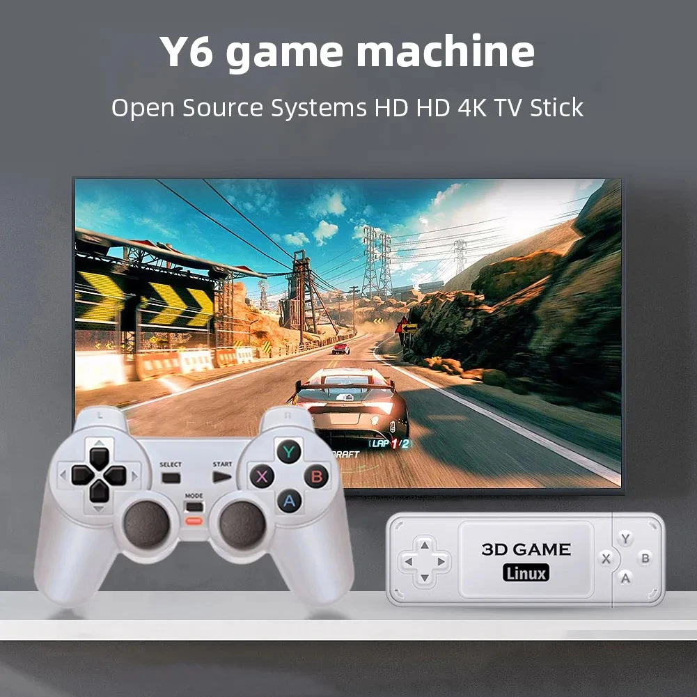 Boyhom Y6 Retro Game Console 4K 60fps Hdmi Output Lage Latentie Gd10 Tv Game Stick Dual Handvat Draagbare Thuis Game Console Voor Gba