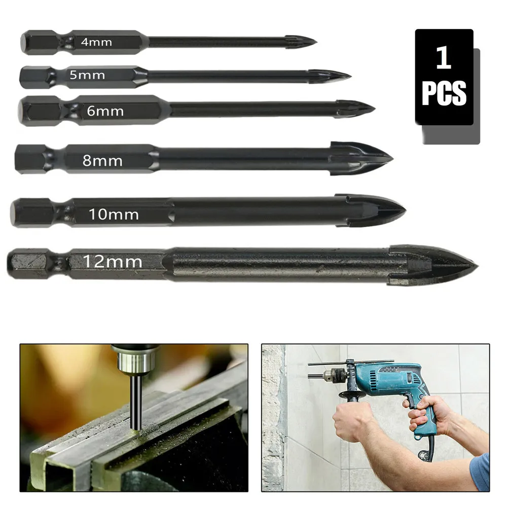 1Pc Wood Drill Bit Metal Concrete Ceramic Tile Drilling Tools Diamond Hole Saws For Stoneware 4-12mm Construction Woodworking