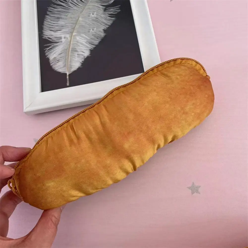 Pencil Bag Cute Pencil Case Cartoon Bread Design Pencil Case Zipper Closure Makeup Brush Holder School Supplies for Kids