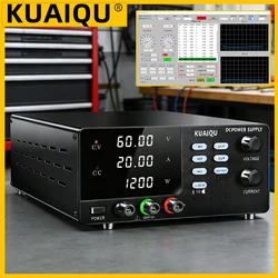 KUAIQU 60V 20A 1200W DC Power Supply High Voltage 15V 30V 20A 30A Adjustable Regulator OCP OVP Switching Source PLC Powered By