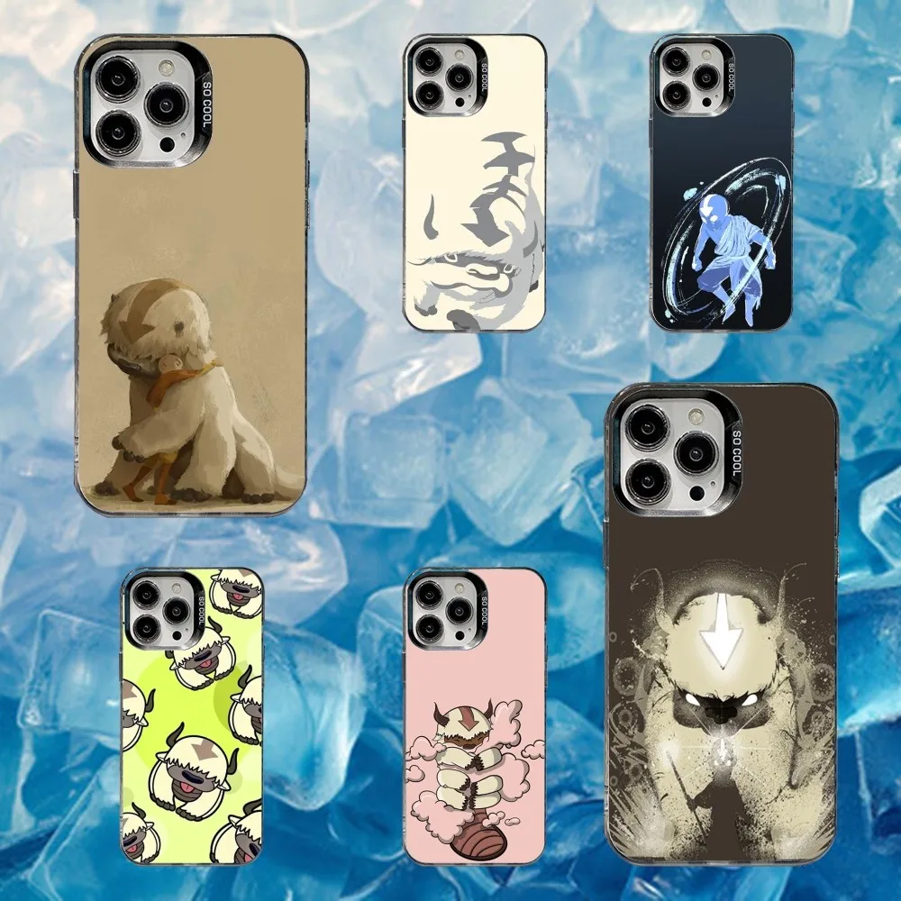 

A-Avatar Appa Yip Phone Case For iPhone 16,15,14,13,12,11,Mini,Pro,SE,MAX White Matte Shockproof Cover