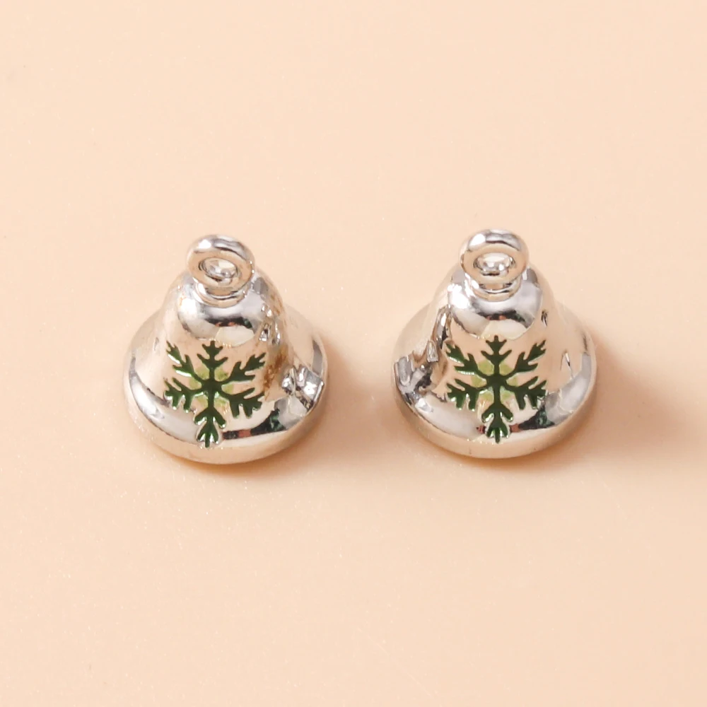 Leslie 5-teiliges Modisches Weihnachts-Charms-Set, Niedliche Weihnachtsglocken-Anhänger für Ohrringe und Halsketten-Herstellung – Detail 7