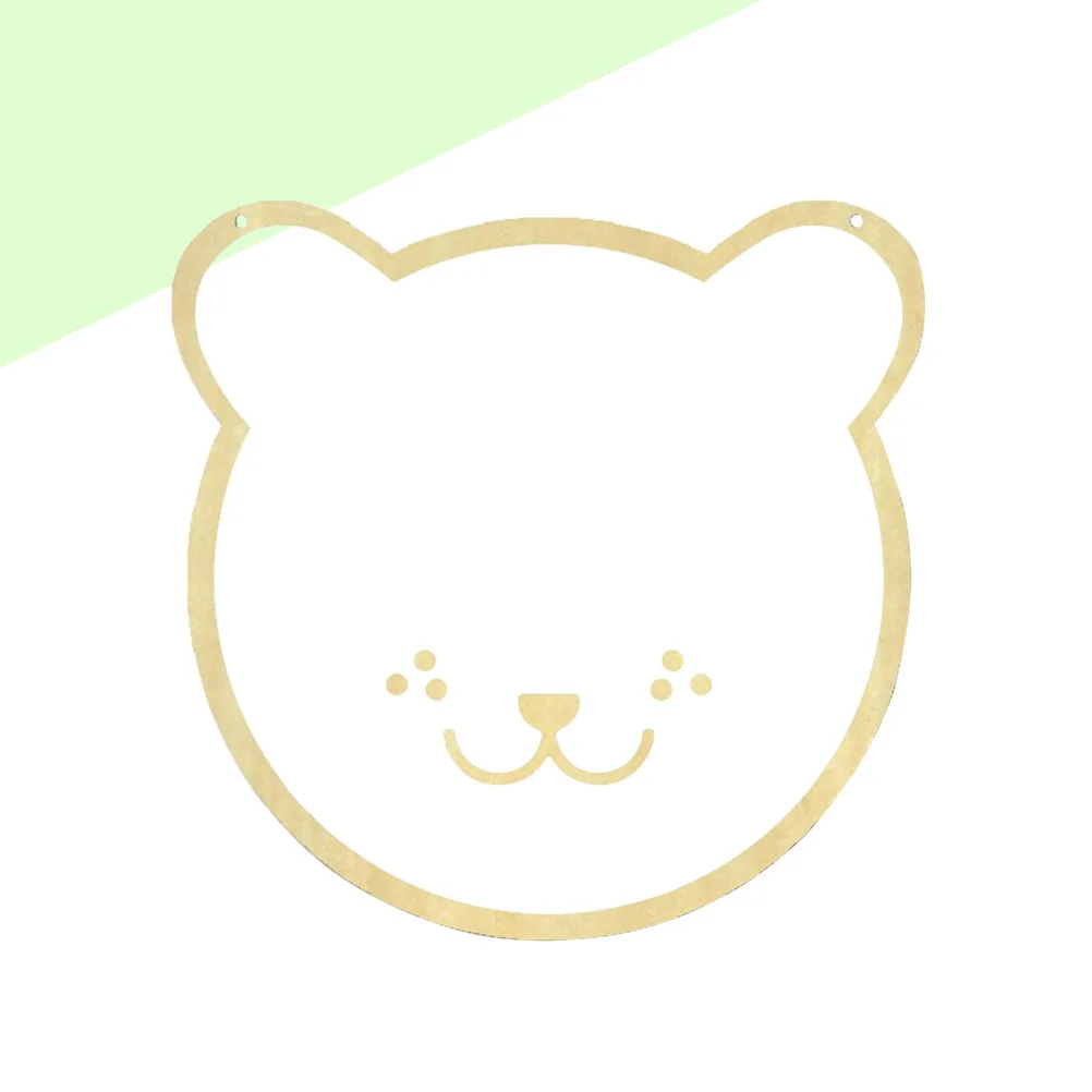 

Acrylic Wall Mirror Hanging Bear Shape Wooden Frame Mirror Laser Cut Cartoon Style Safety Acrylic Light Reflecting Family