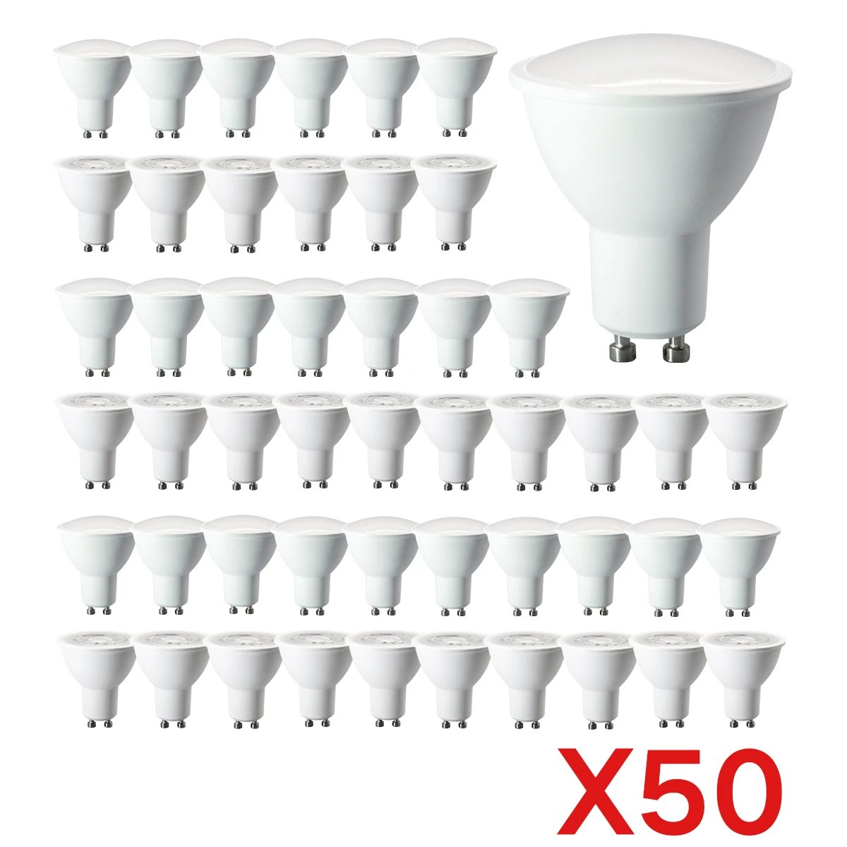 50 PCS/lot Hight Bright LED Spot Light GU10 Bulbs 3W 5W 6W 7W 8W 9W Ra80+ No Flicker Warm White Lighting 3000K-6000K for Home