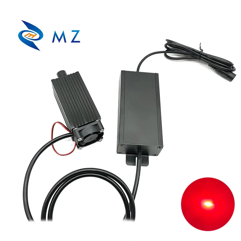 High Brightness Adjustable Focusable 638nm 500mw 1000mw Red Dot Laser Diode Module With Adapter Supply Industrial Grade