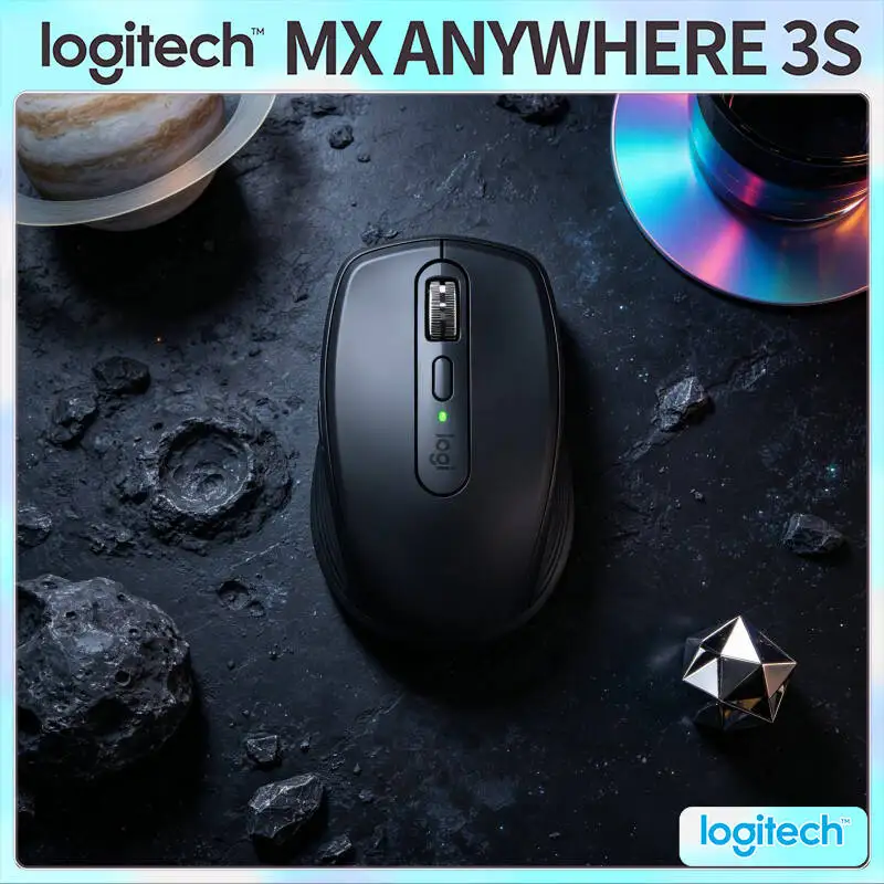 Wireless MX Anywhere 3S - 8K DPI, Compact Durable, Silent Click, Ideal for Small Stationery Shop & Admin Office Task