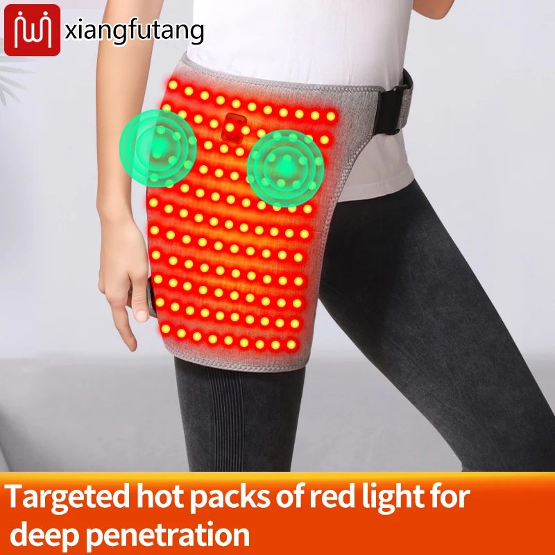 

Hip Massager - 3-Gear Red Light Heat & Vibration, Relieves Muscle Pain,Arthritis, Aids Sports Recovery, For Fitness Fans&Seniors
