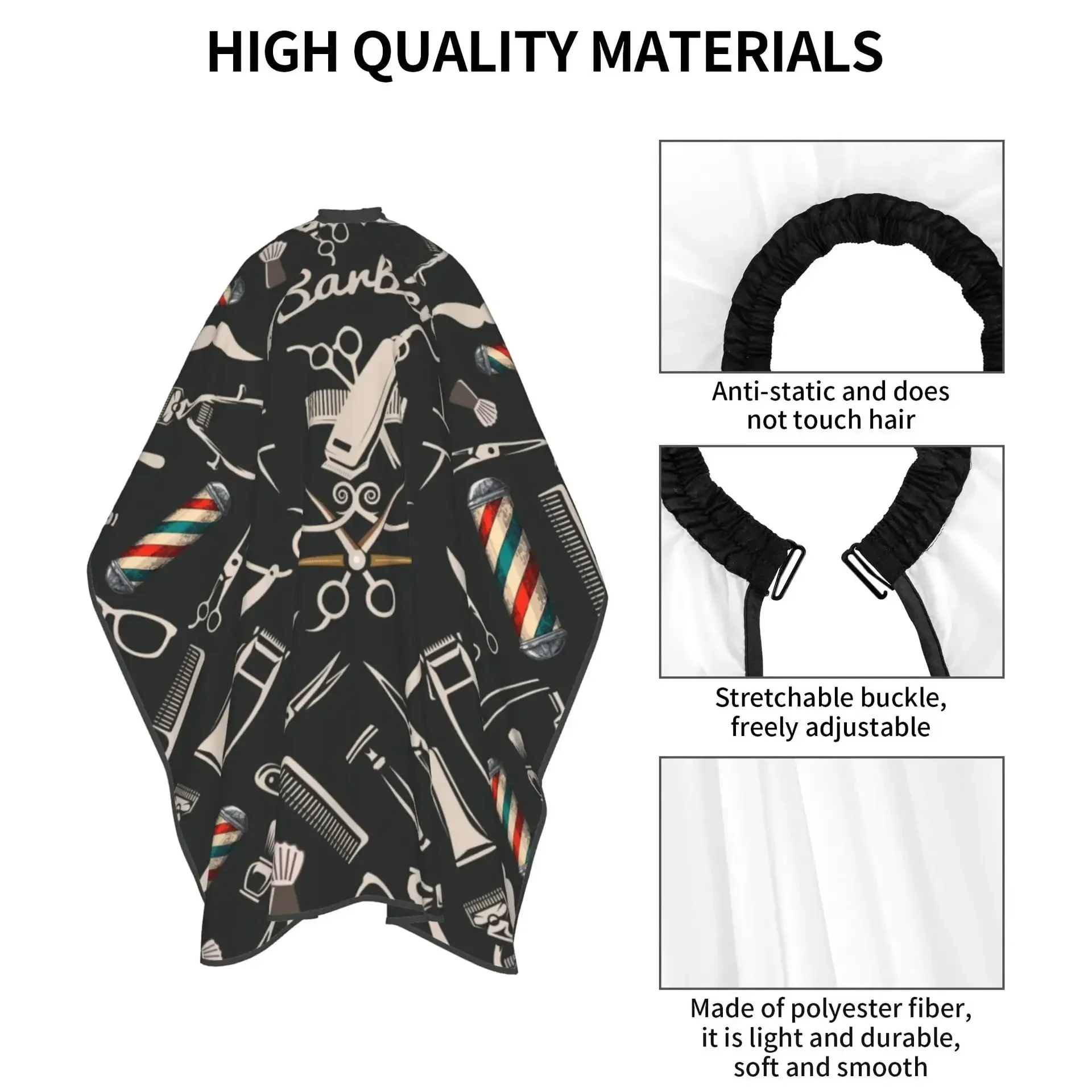 ثوب قص شعر مقاوم للماء لمصففي الشعر المحترفين والحلاقين ، غطاء صالون متين ومريح