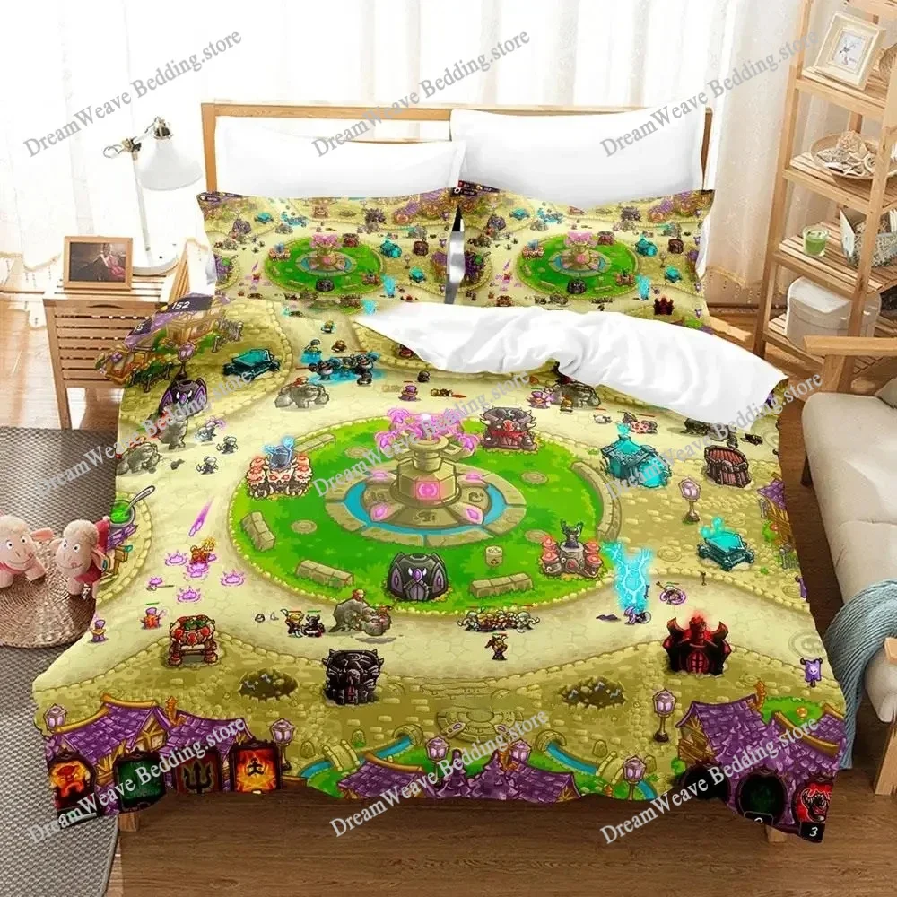 

2025 New Kingdom for Adults Boys Single Double Queen King Size Bed Cover Anime Bed Ding Set Quilt Cover Pillowcase Bedding Set