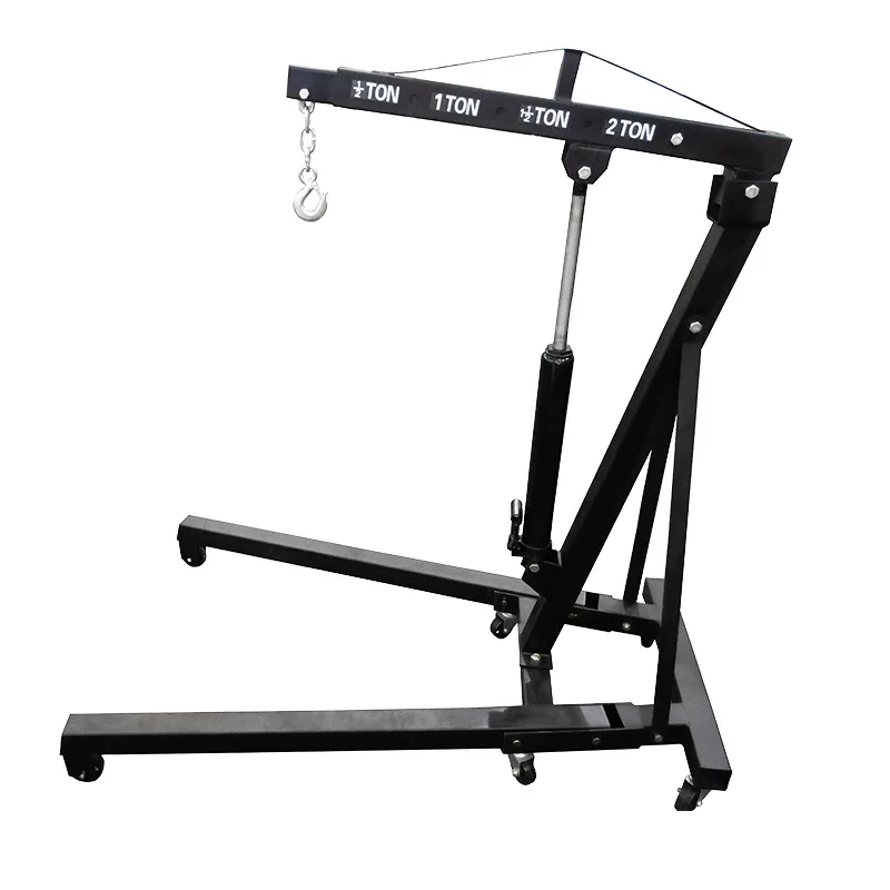 Engine Hoist Hydraulic Folding Mobile Single Arm 2 Ton 3 Ton Heavy Duty Steel for Car Truck Automotive Repair Workshop Tool