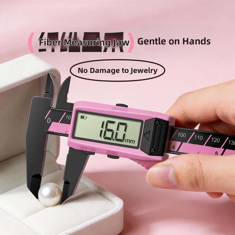 150mm 6 Inch Plastic Vernier Caliper with 0.1mm Resolution Sliding Measuring Tool for Accurate Metric Readings