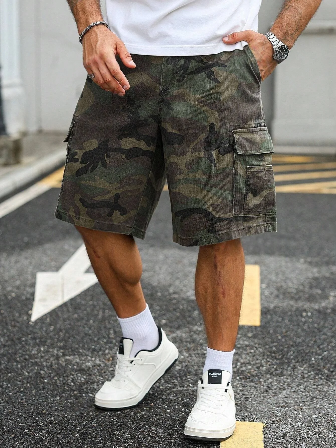 : Shorts Plus Size Demin
